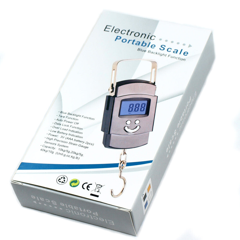 Digital Hanging Scale 50kg/110lb Travel Luggage & Fishing Scale - Accurate 10g