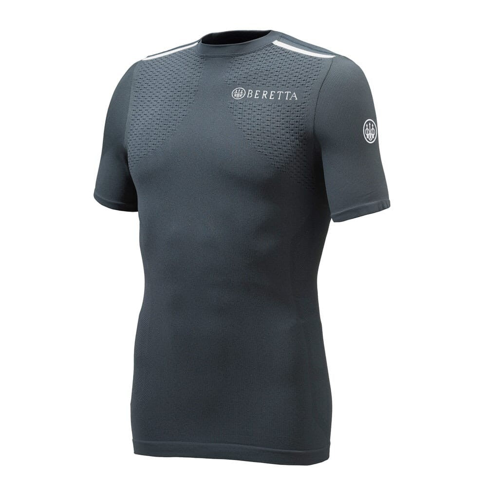 Men's Seamless Underwear Shirt Ebony White Breathable Activewear