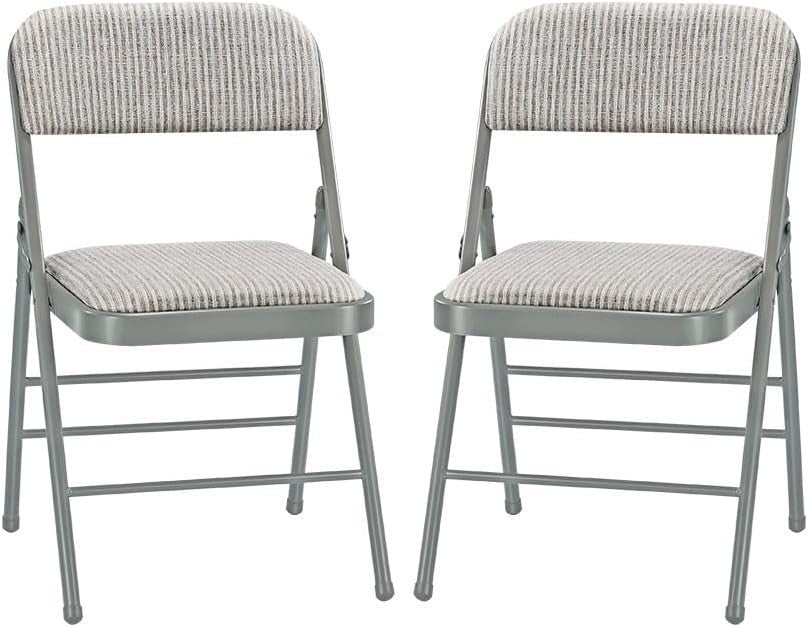 Padded Folding Chairs with Cushions - Metal Frame for Events & Parties