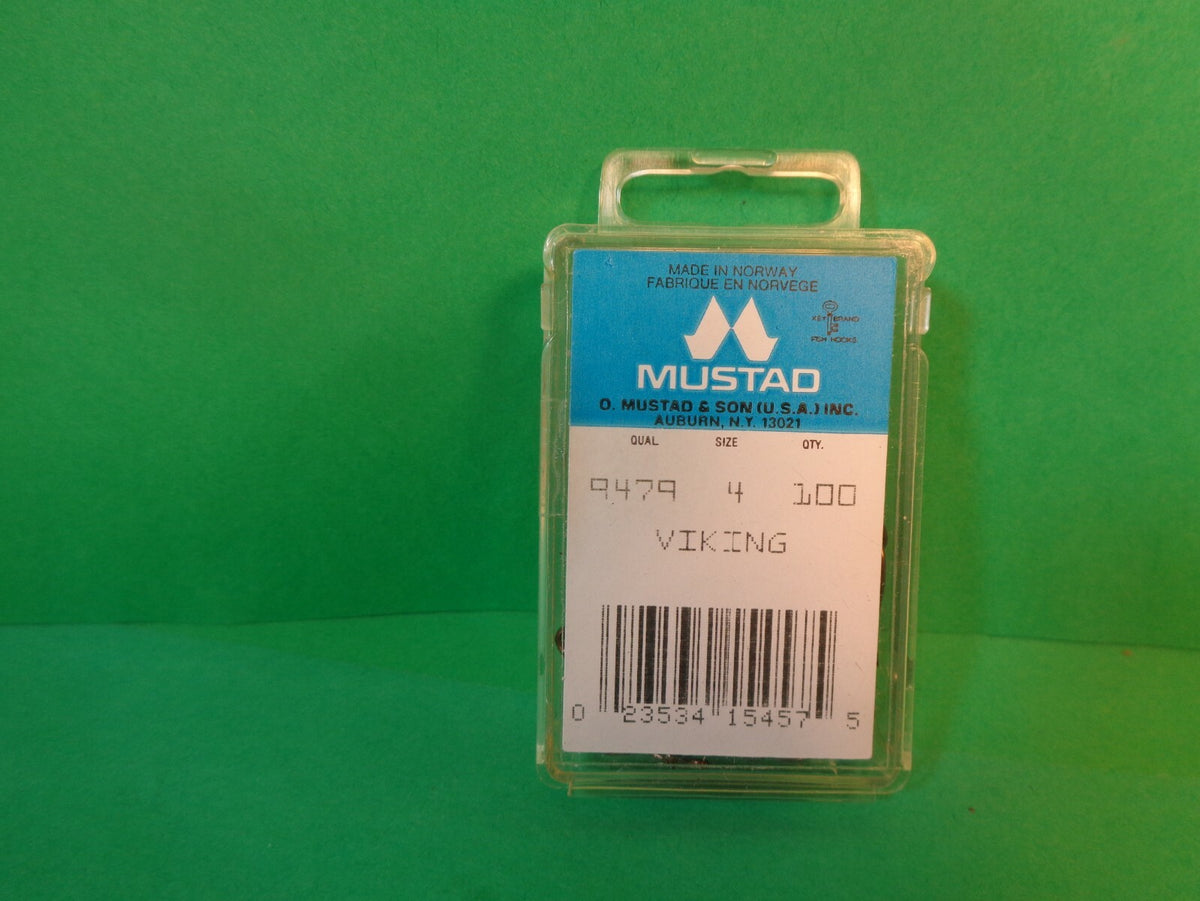 Mustad Viking Hooks Size 4 - 100 Count Fishing Hooks in Bronze