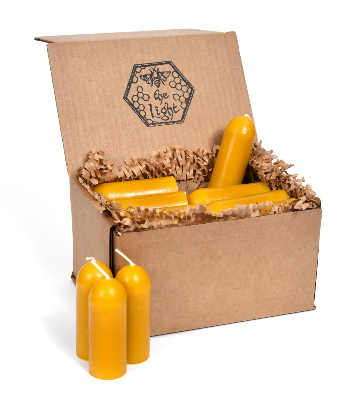 Pure Beeswax Lantern Candles - Unscented, 12-Hour Burn Time, All Natural, Pack Options