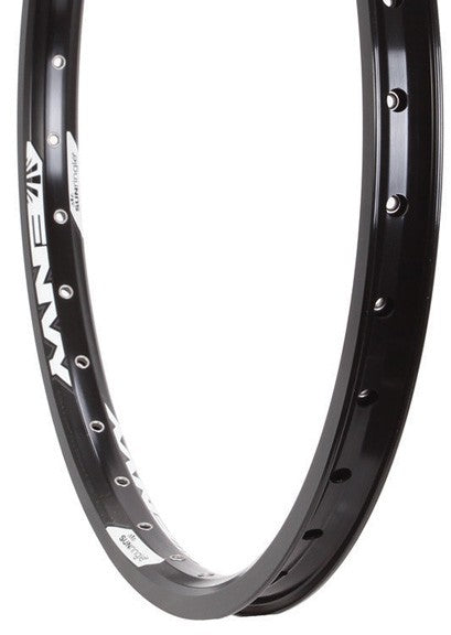 20-Inch Aluminum Bicycle Rear Rim - Welded, Machined Sidewalls, 32H Black