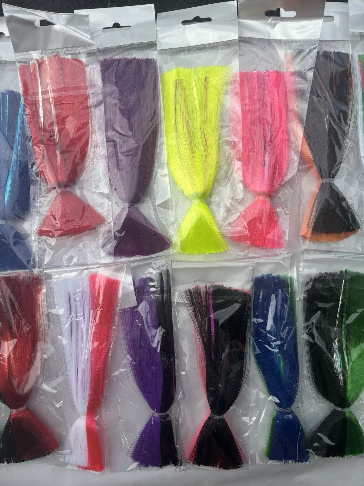 Saltwater Fishing Lures Set - 10 Sea Witch Trolling Skirts for Big Game Fish