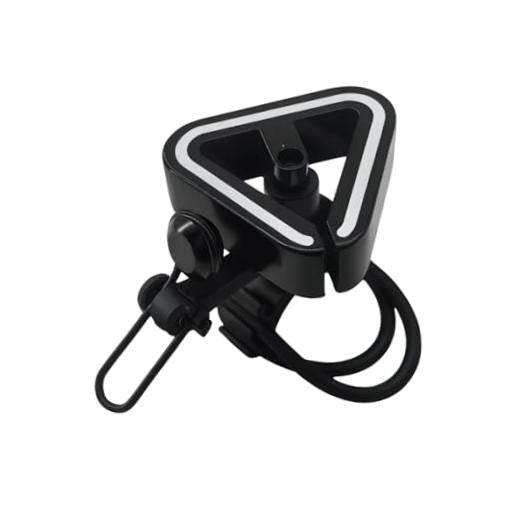 Universal Bicycle Bell Aluminum Alloy Triangle Bell with Rubber Band Mount - 22.2mm to 31.8mm Handlebar