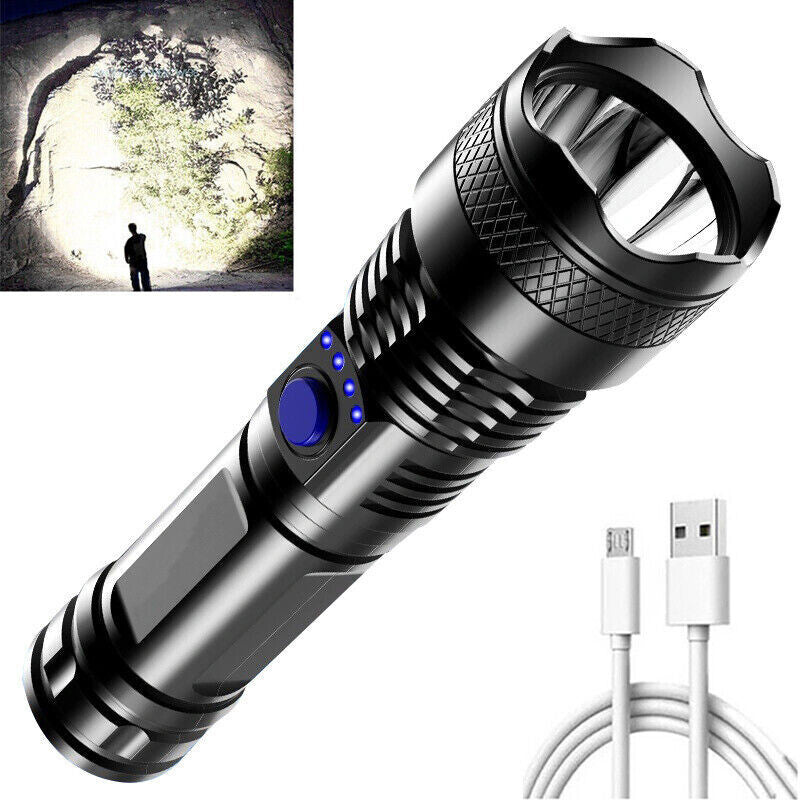 Rechargeable LED Tactical Flashlight 500m Waterproof Handheld Torch