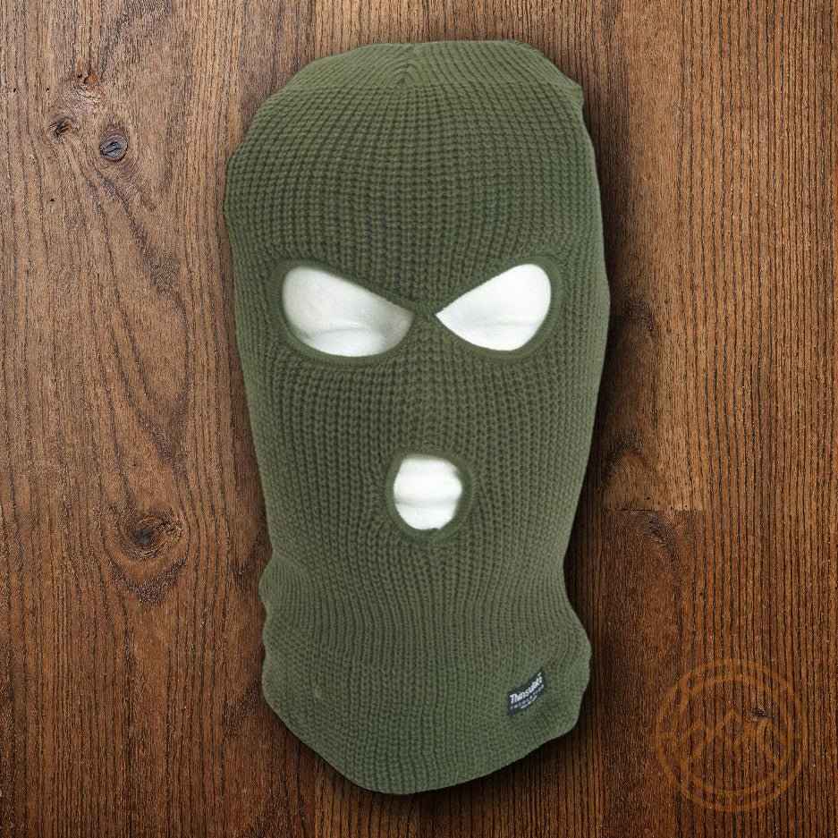 Thinsulate Balaclava with Three Holes OD Green One Size Fits Most