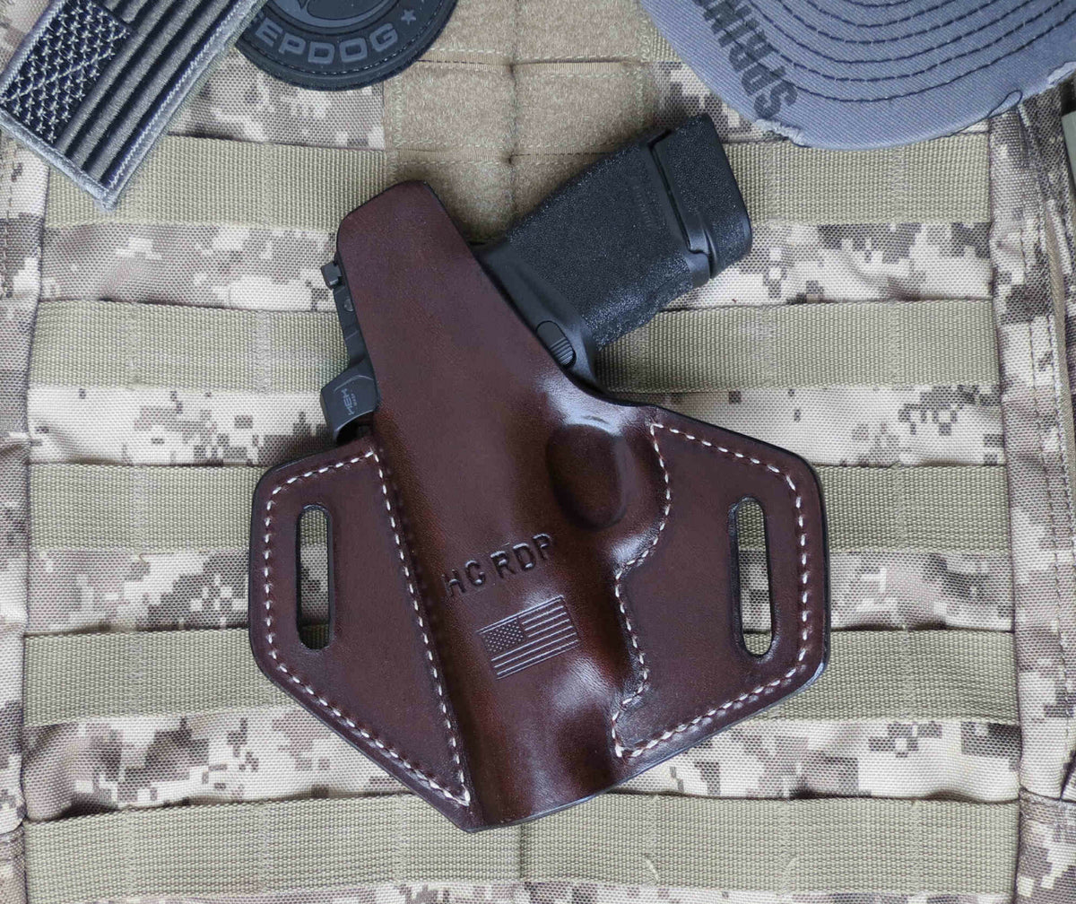 Springfield Hellcat RDP Holster Leather Outside Waistband - Handcrafted USA