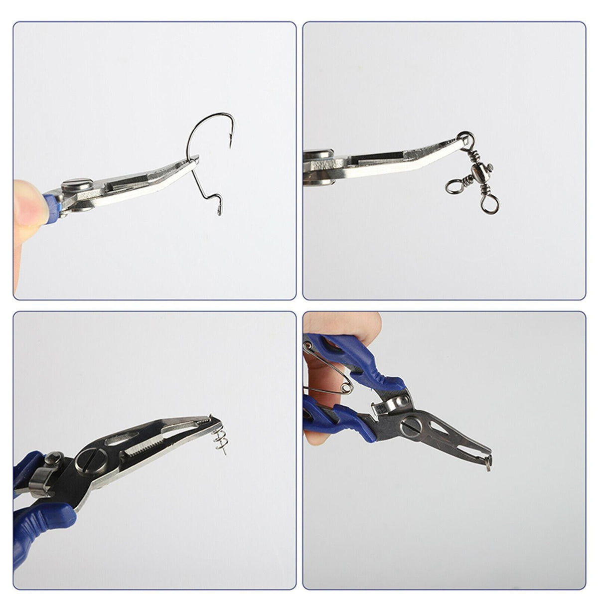 200pcs Stainless Steel Fishing Split Ring Connectors with Pliers - Saltwater & Freshwater