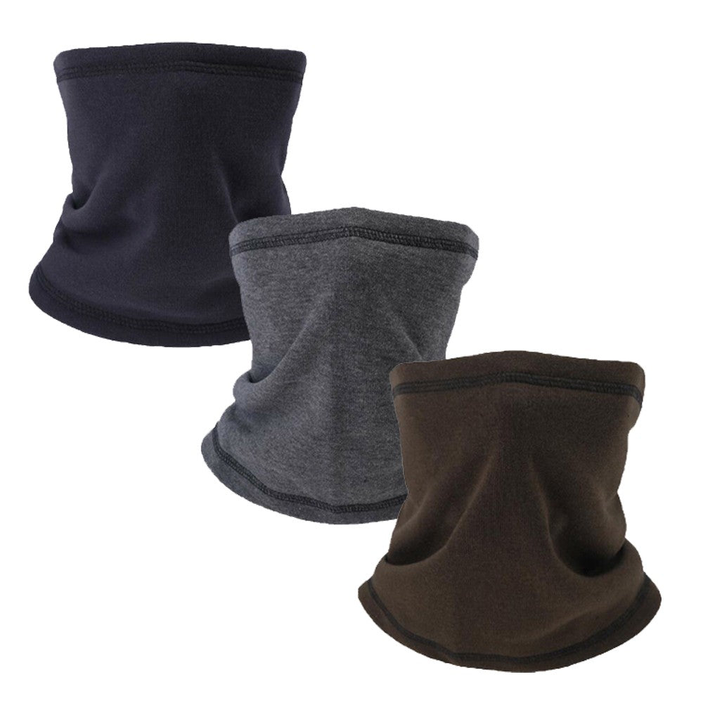 Thermal Fleece Neck Gaiter 3 Pack Winter Face Mask Scarf for Outdoor Sports