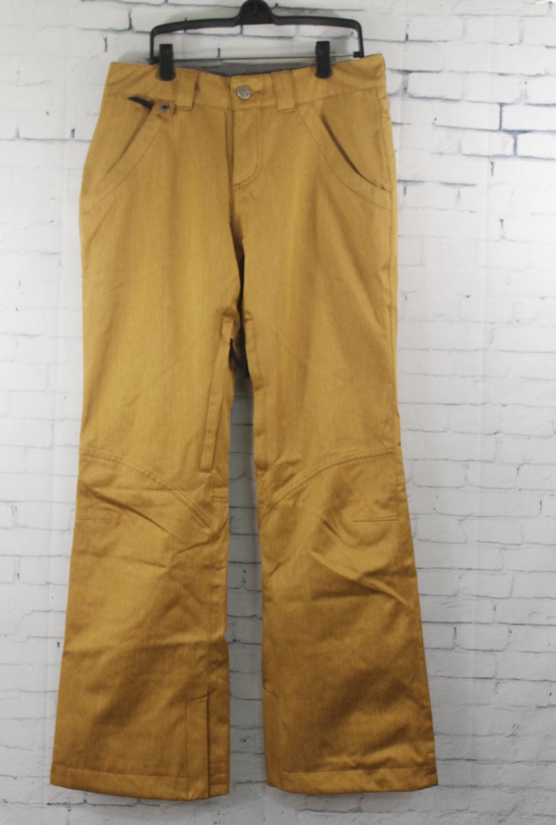 Women's Snowboard Pants Waterproof Insulated Camel Denim Twill Ski Wear