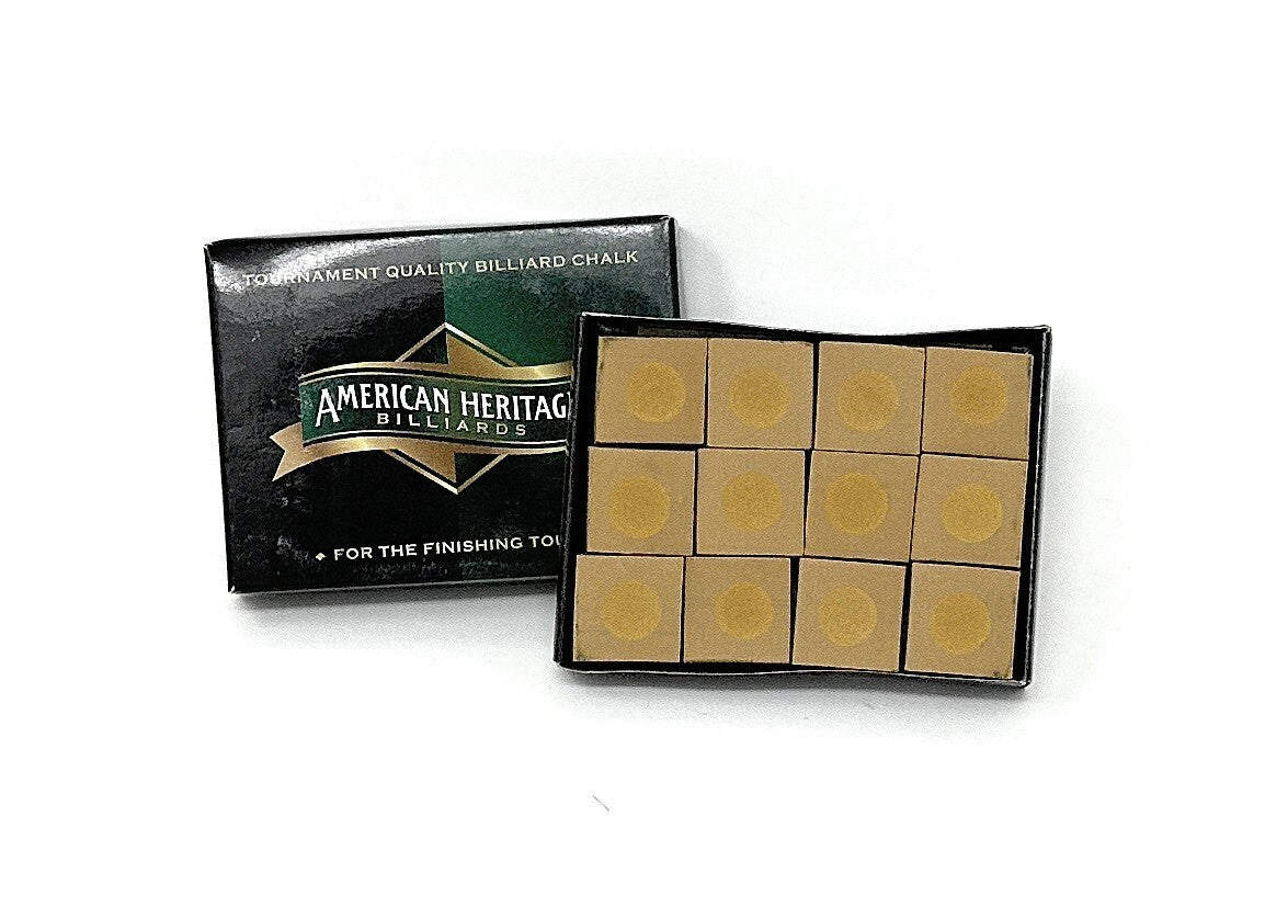 12-Pack Pool Cue Tip Chalk – Tournament-Grade Billiard Chalk for Leather Tips