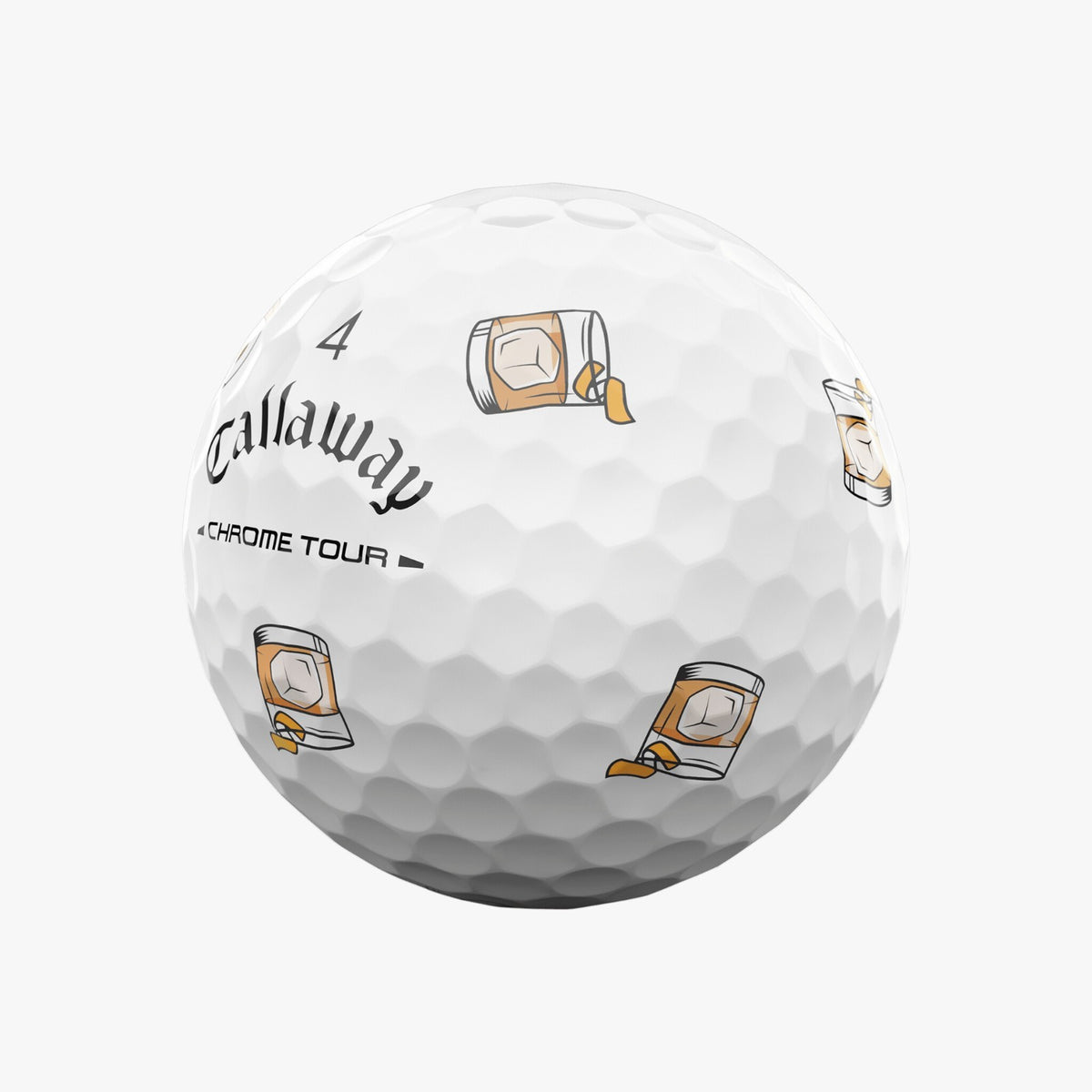 Limited Edition Chrome Tour Cocktail Golf Balls - Set of All Styles