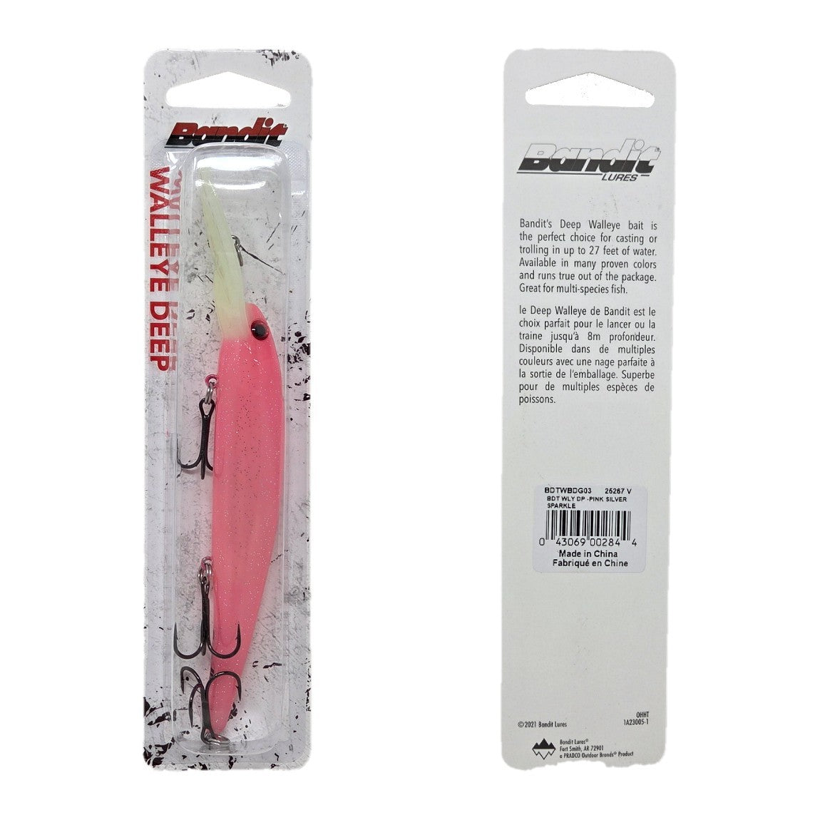Deep Water Trolling Crankbait - Glow Pink Silver Sparkle 4.75" 5/8 oz - Lot of 3