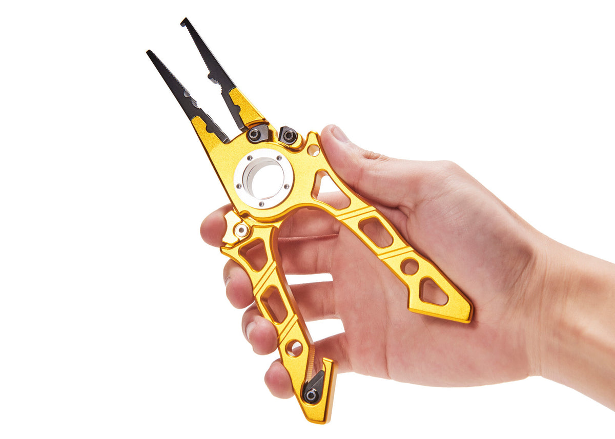 Locking Fishing Pliers with Line Cutter and Emergency Seatbelt Cutter