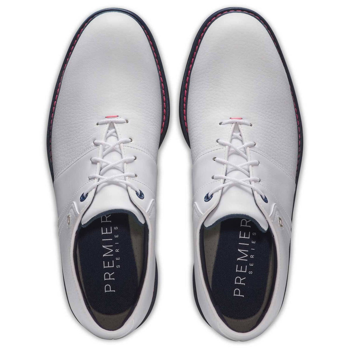 Men's Waterproof Golf Shoes Packard Series White Navy Pink - All Sizes