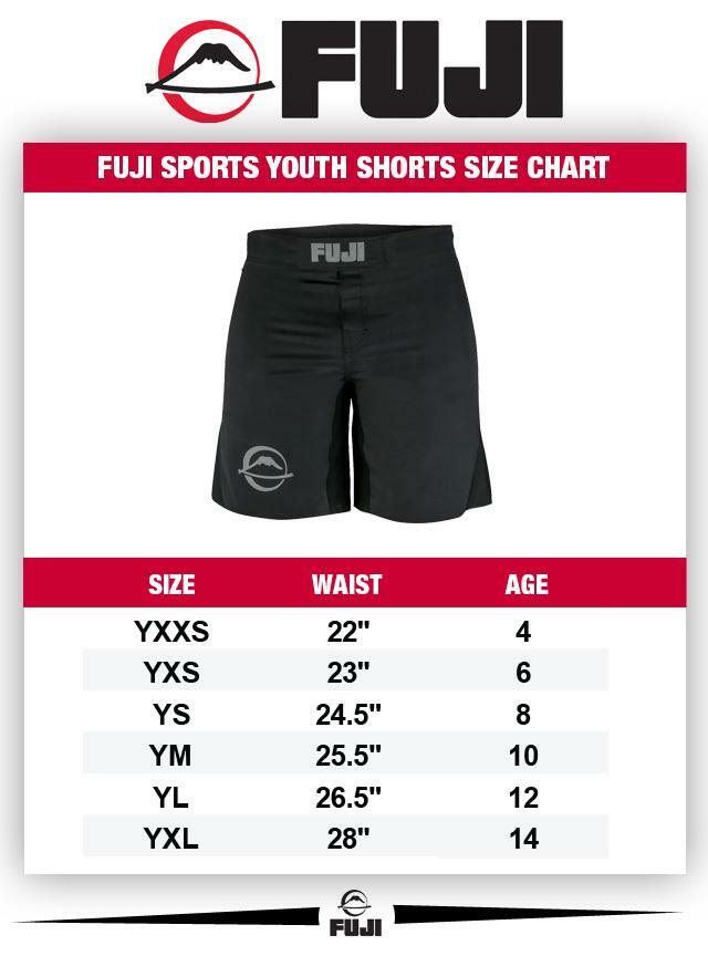 Kids MMA Fight Shorts - Black No-Gi Grappling Competition Shorts