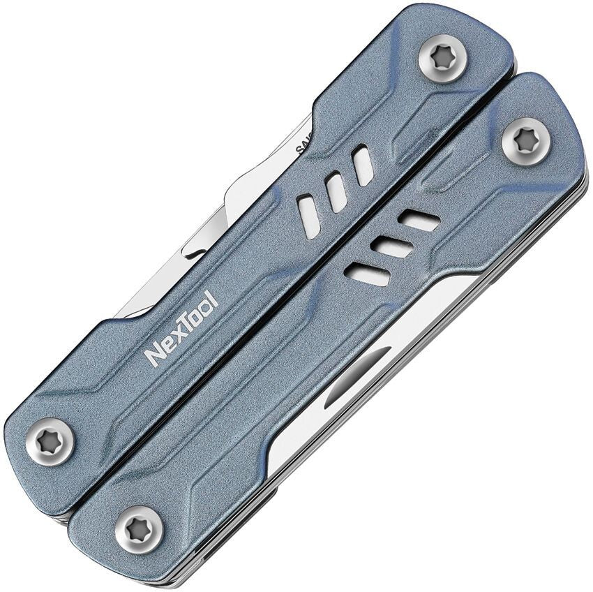 Mini Sailor Pliers Multi-Tool with Blue Aluminum Handles - 9 Tools