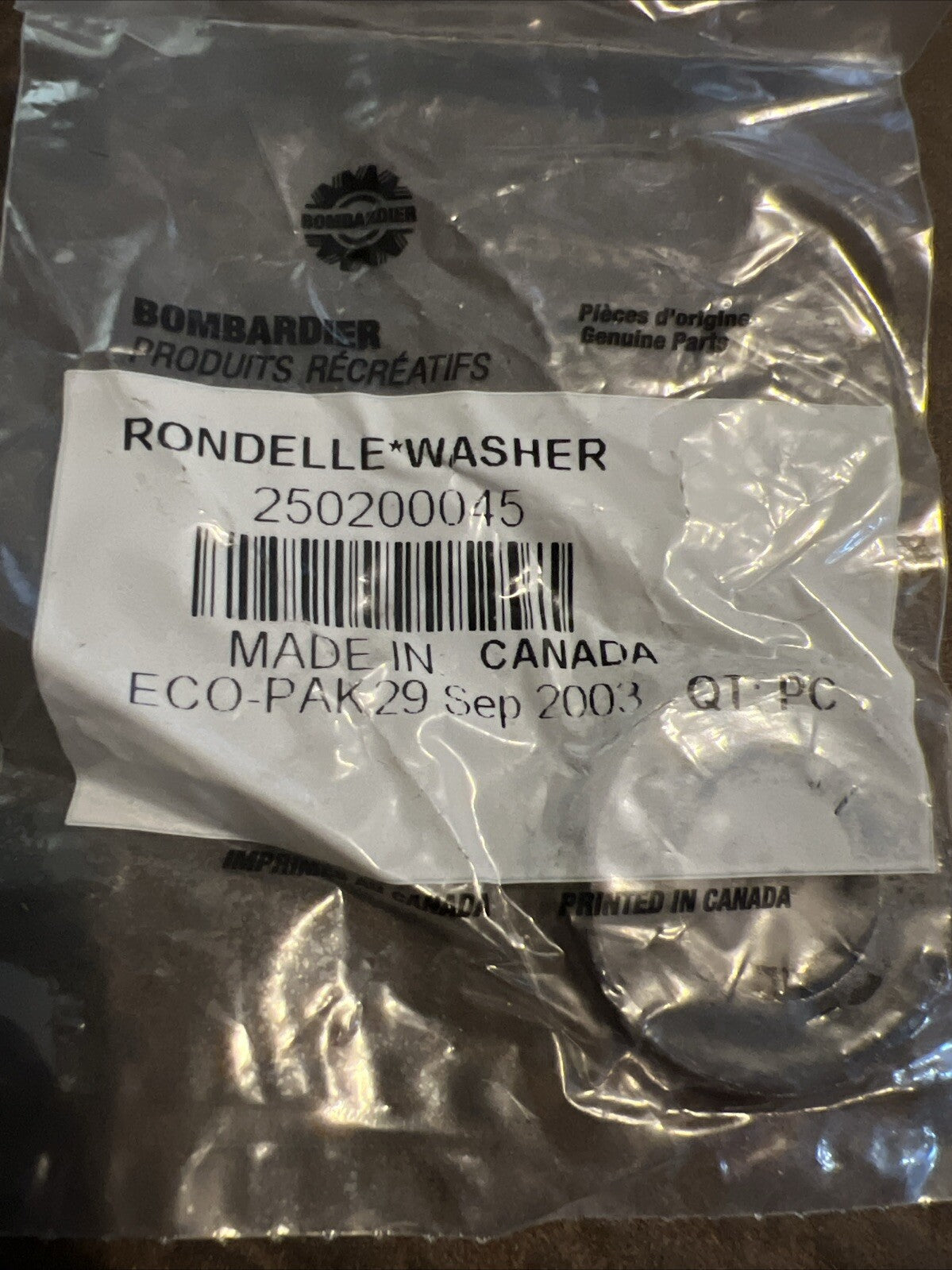 Snowmobile Washer OEM Replacement Part for Ski-Doo 250200045