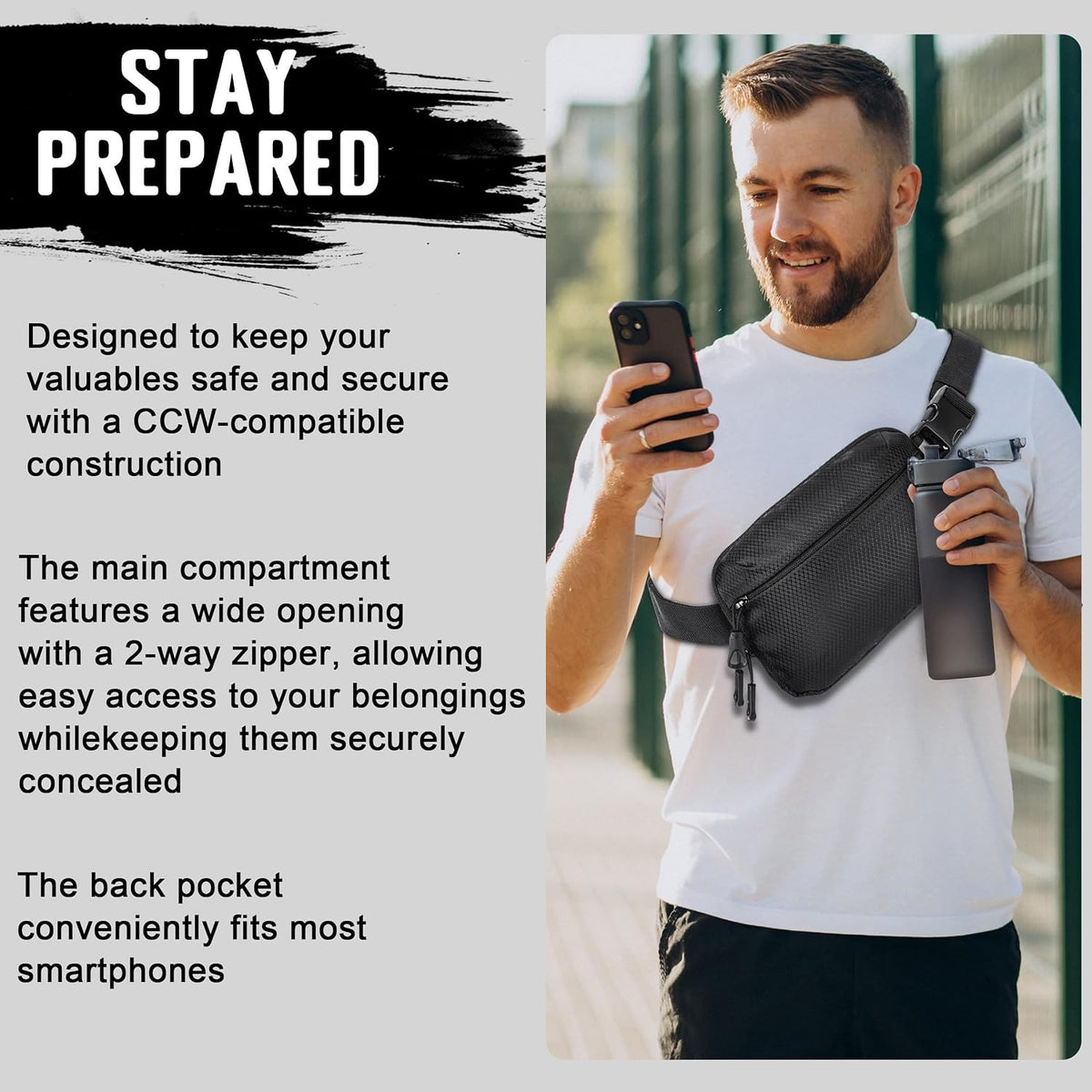 Concealed Carry Fanny Pack with Holster - Tactical Waist Bag for Gun