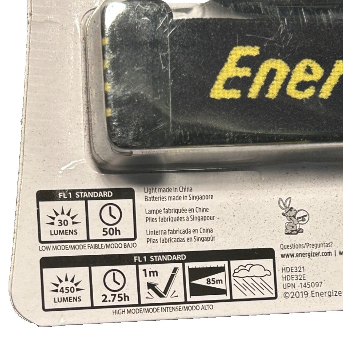 Energizer Vision Ultra Headlamp 450 Lumens with 3 AAA Batteries - Black