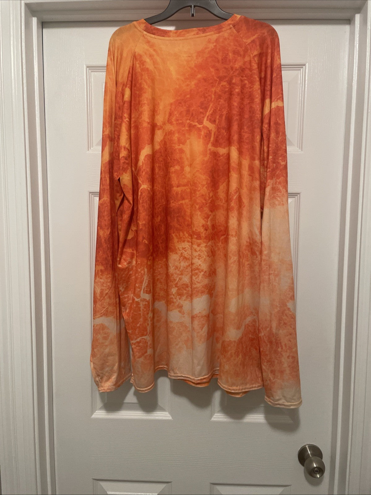 Men's Fishing Shirt - Redfish Crew Neck Sport Tec Orange XXXL