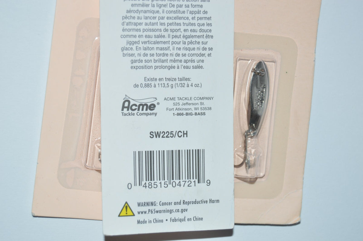 3 Acme Kastmaster Metal Spoon Jigs - Chrome 1/12oz Fishing Lures