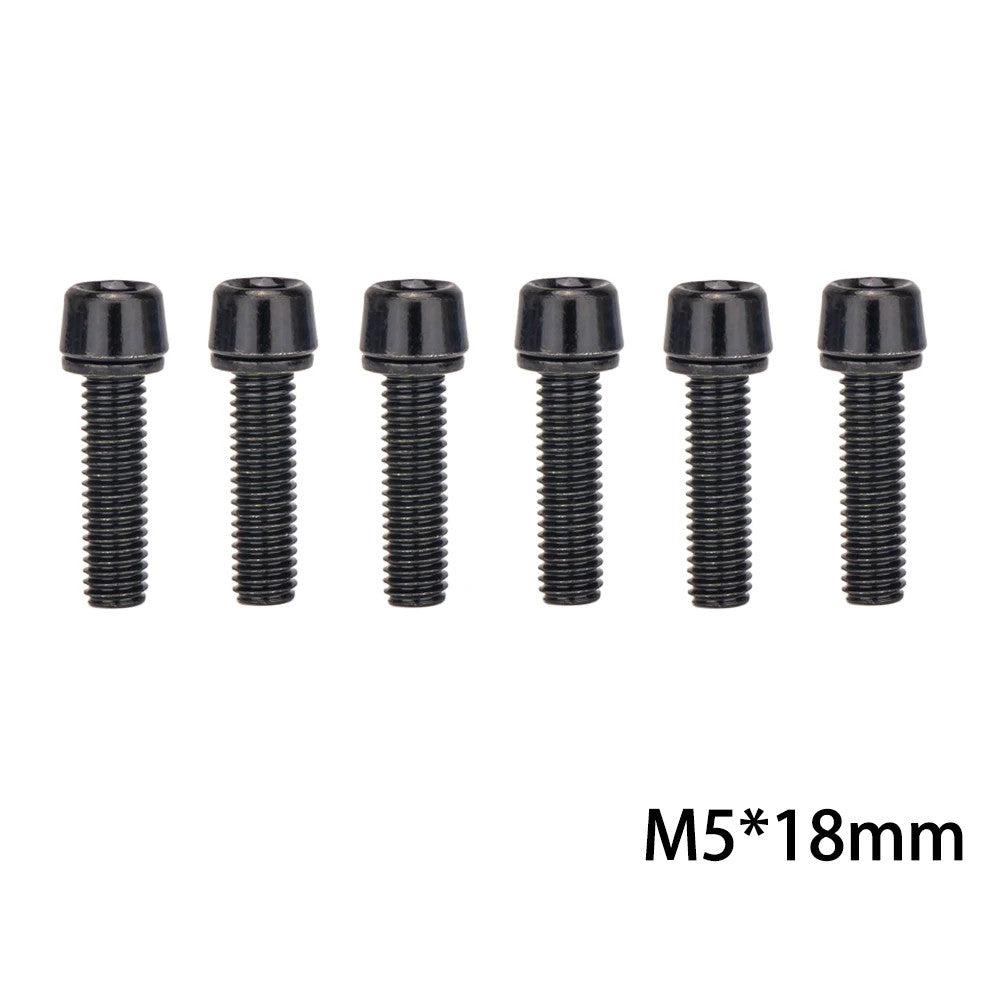 Bike Stem Bolts M5/M6 x 18mm with Washers - MTB & Road Handlebar Screws Set