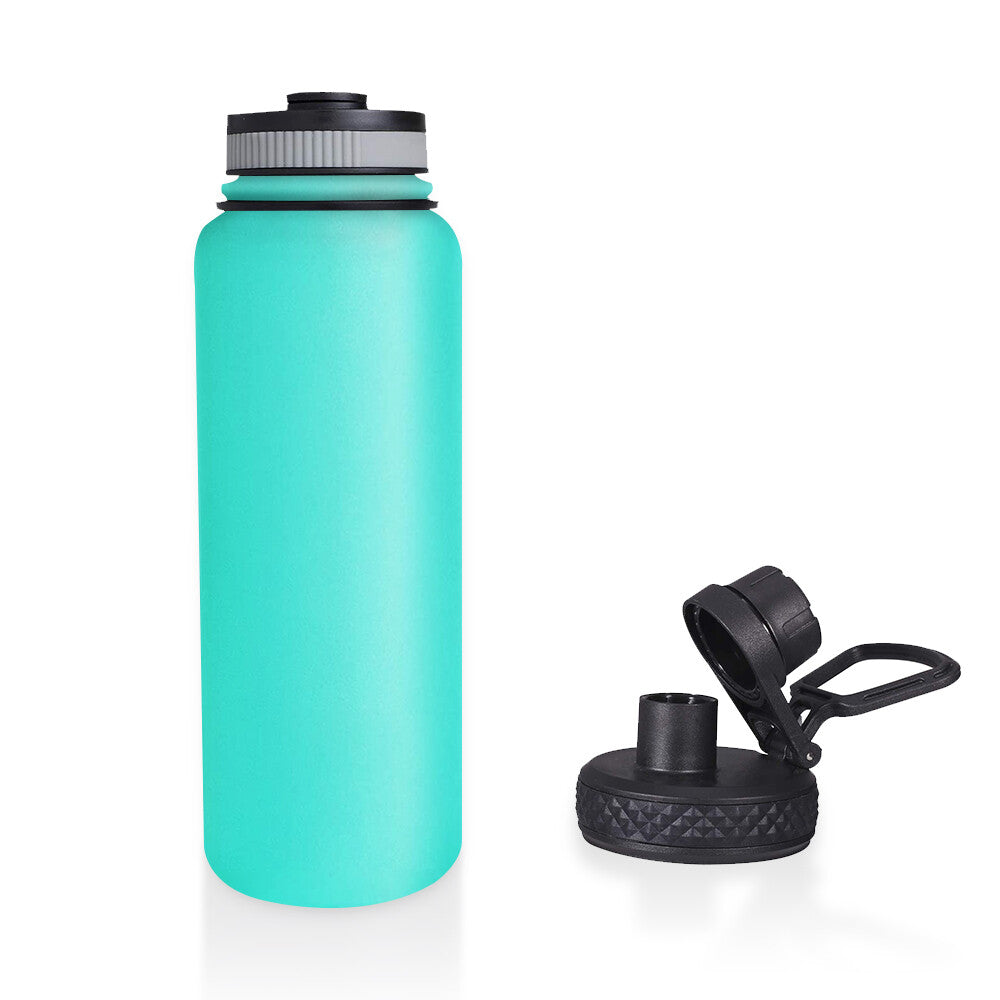 40oz Stainless Steel Vacuum Insulated Water Bottle with Wide Mouth & Leak-Proof Lid