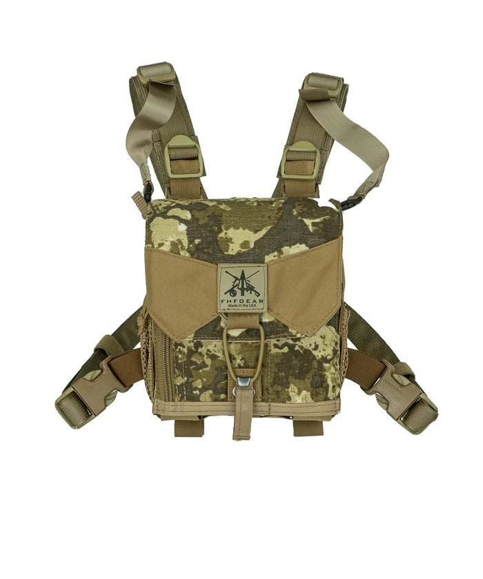 Hunting Binocular Harness with MOLLE Panel - Lightweight, Modular, USA Made