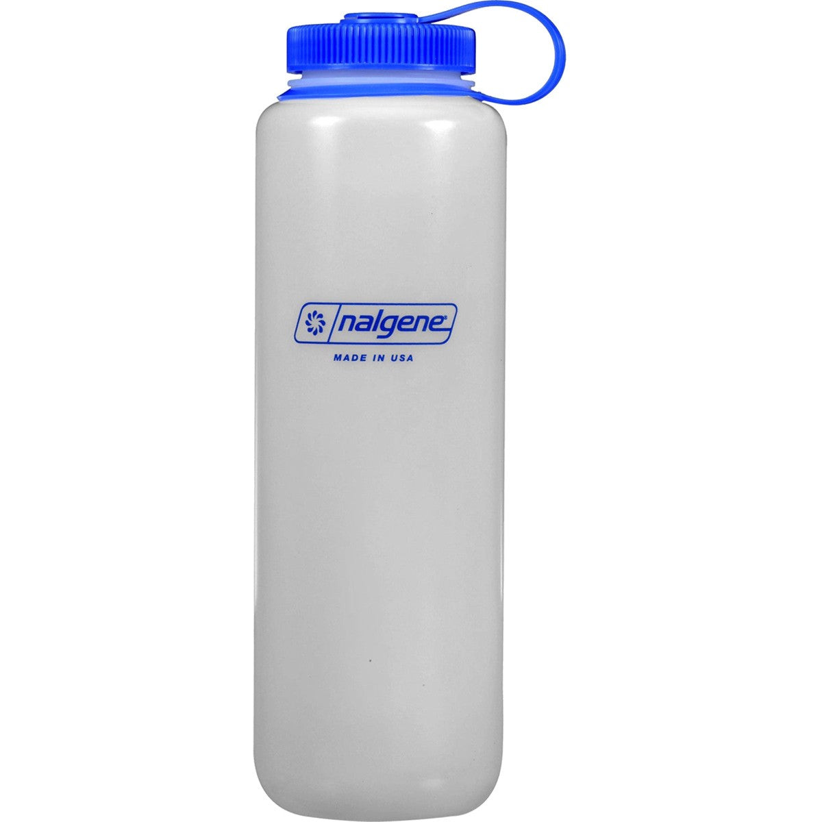 48 oz Wide Mouth Water Bottle - BPA Free, Leak-Proof, Clear Blue