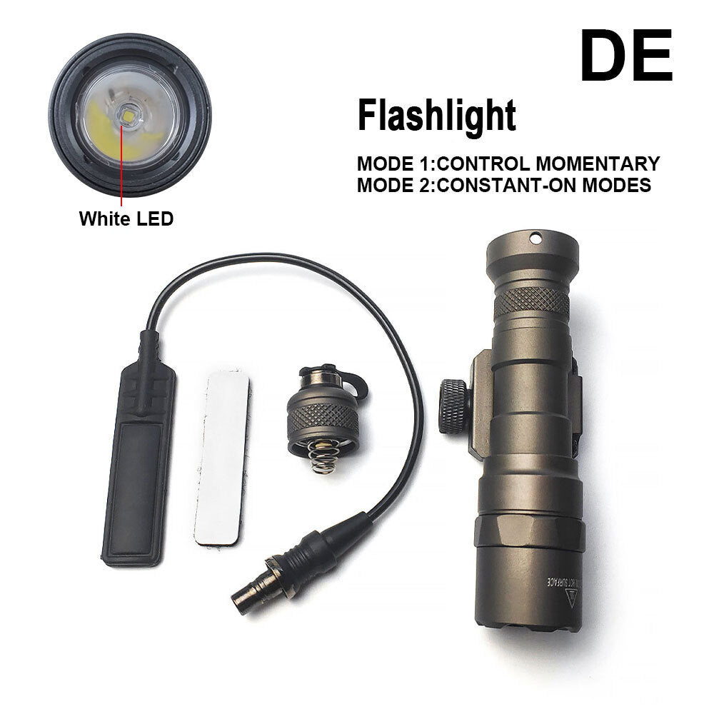 Tactical LED Weapon Flashlight with Remote Switch for Rifles — 500 Lumens