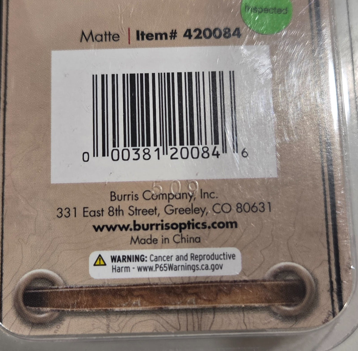 Burris Zee 1-Inch Medium Height Scope Ring Weaver Style Matte