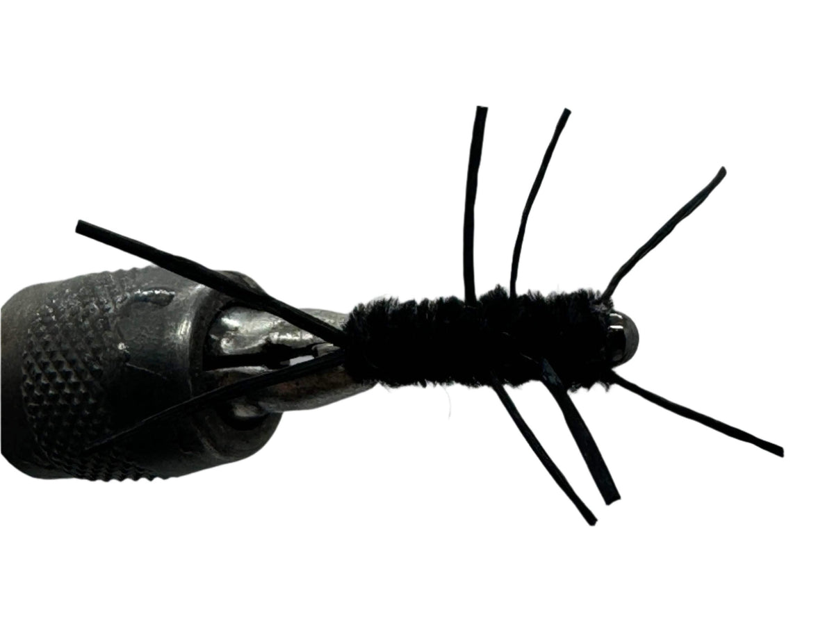 Fly Fishing Tungsten Beadhead Jig - Pat's Rubber Legs Black - All Sizes & Counts