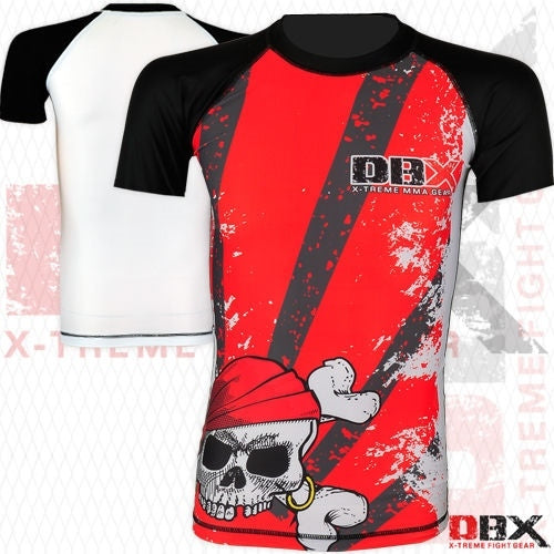 MMA Rash Guard Top Half Sleeve Compression Shirt for Boxing & Grappling