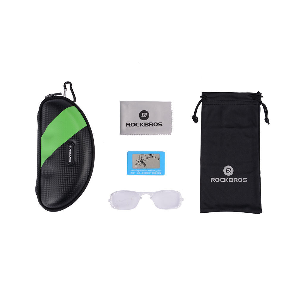 Cycling Photochromatic Goggles UV400 Transparent Glasses Black Blue