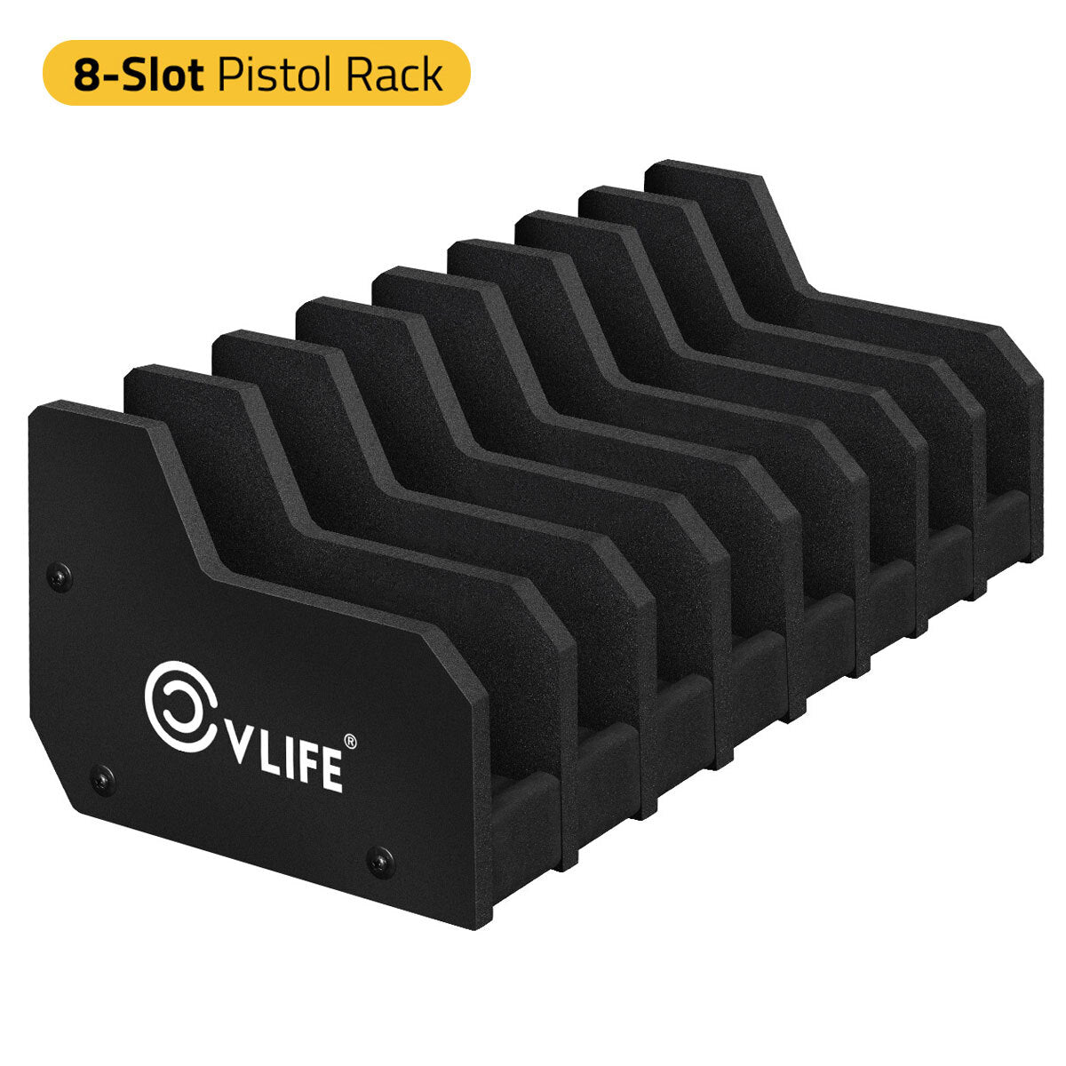 6 Slots Foam Pistol Rack Gun Holder Stand for Safe Storage and Organization