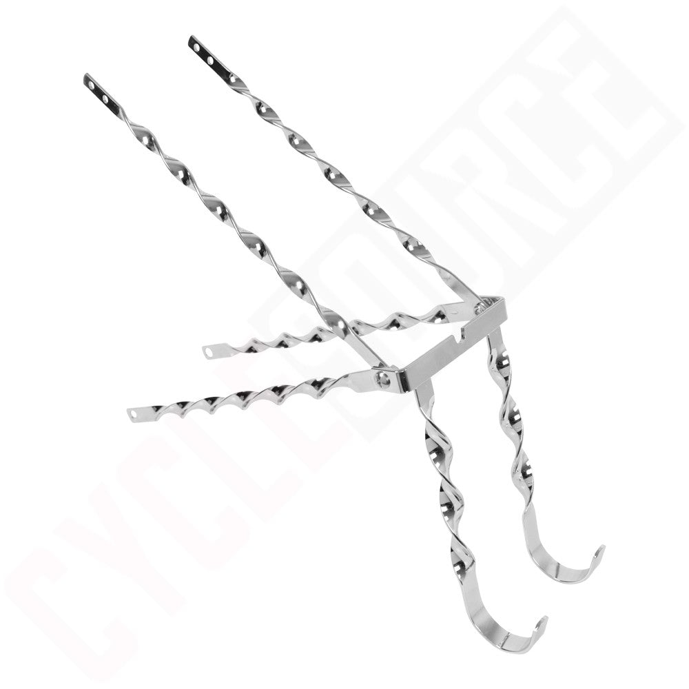 Chrome Flat Twisted Bicycle Spare Kit for 26-Inch Bikes