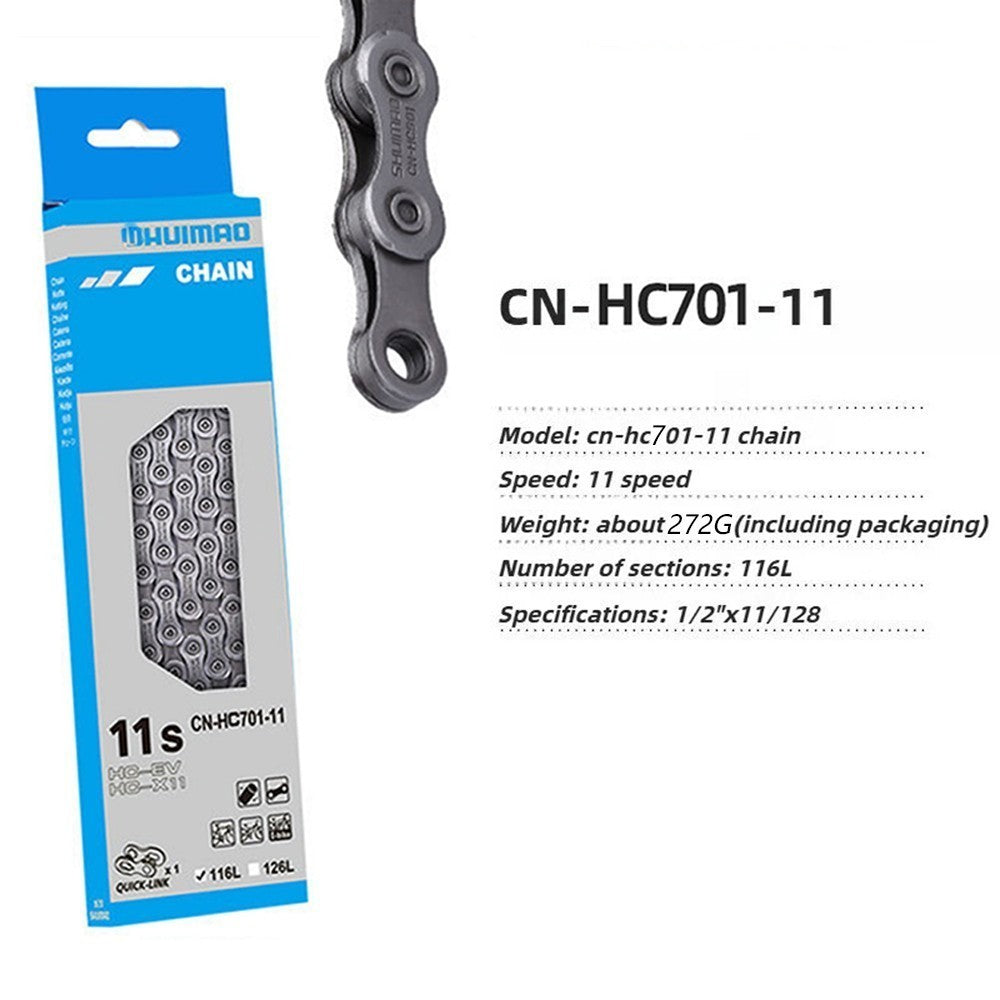 Universal Bike Chain for 6-12 Speed MTB Road Hybrid Bikes - High Strength Steel