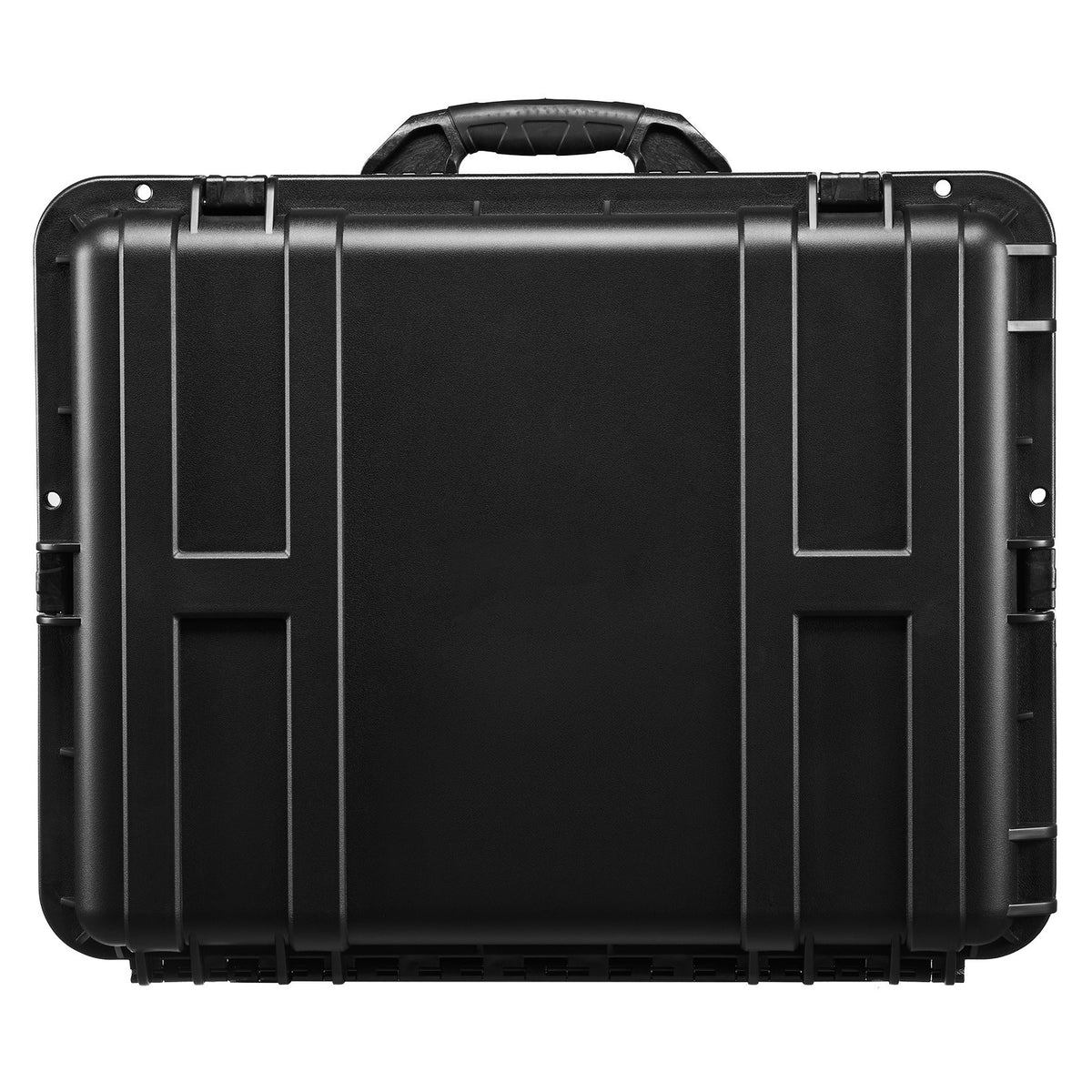 Weatherproof Hard Case with Wheels & Retractable Handle 3.5 Cu.ft Black