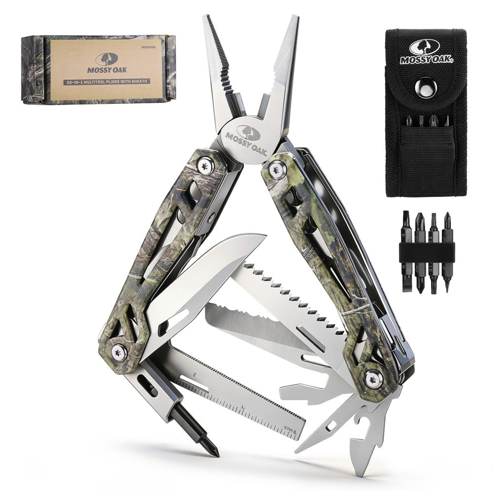22-in-1 Multitool Pliers Set with Sheath - Stainless Steel Camping & DIY Tool