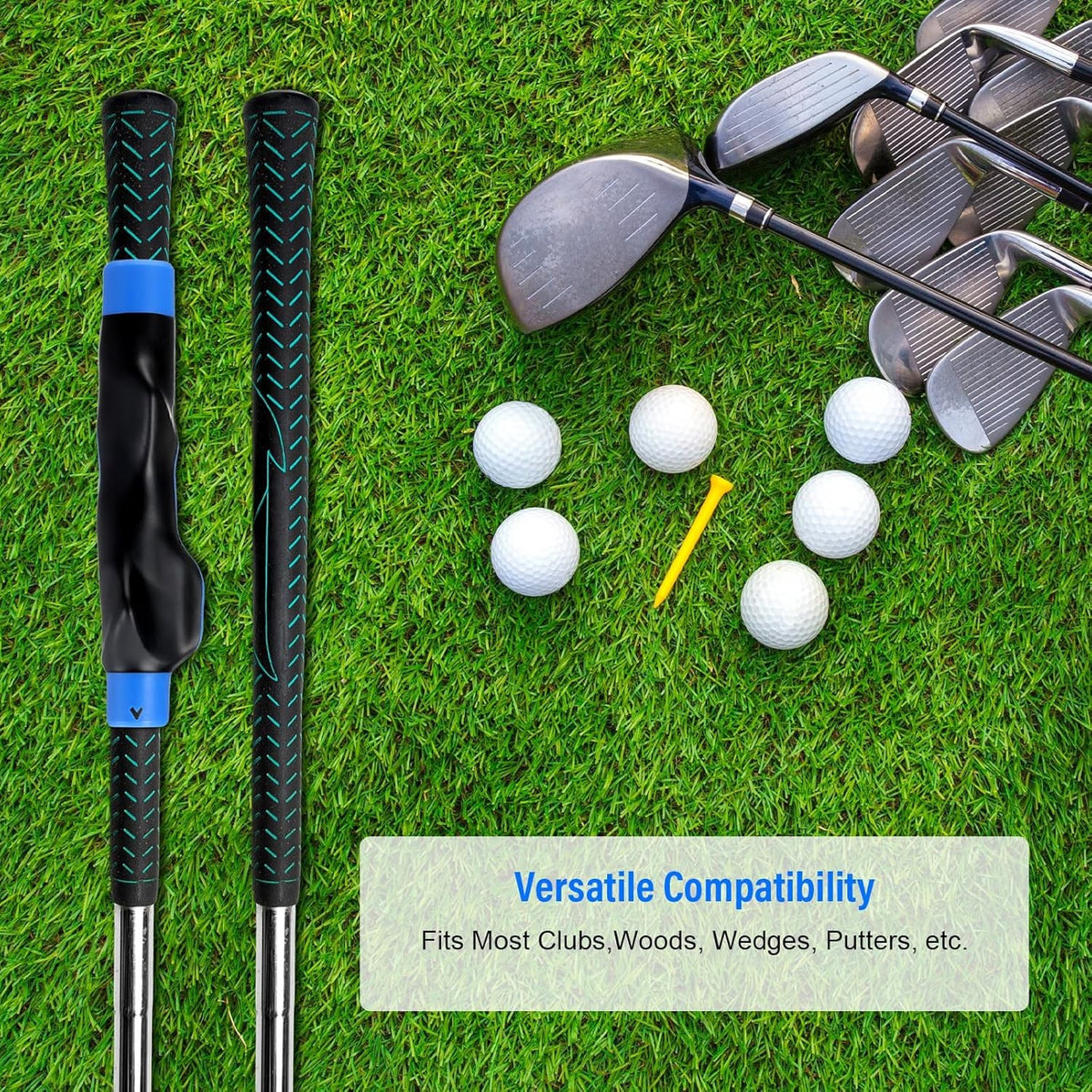 Golf Grip Trainer Aid for Hand Position Practice - Blue