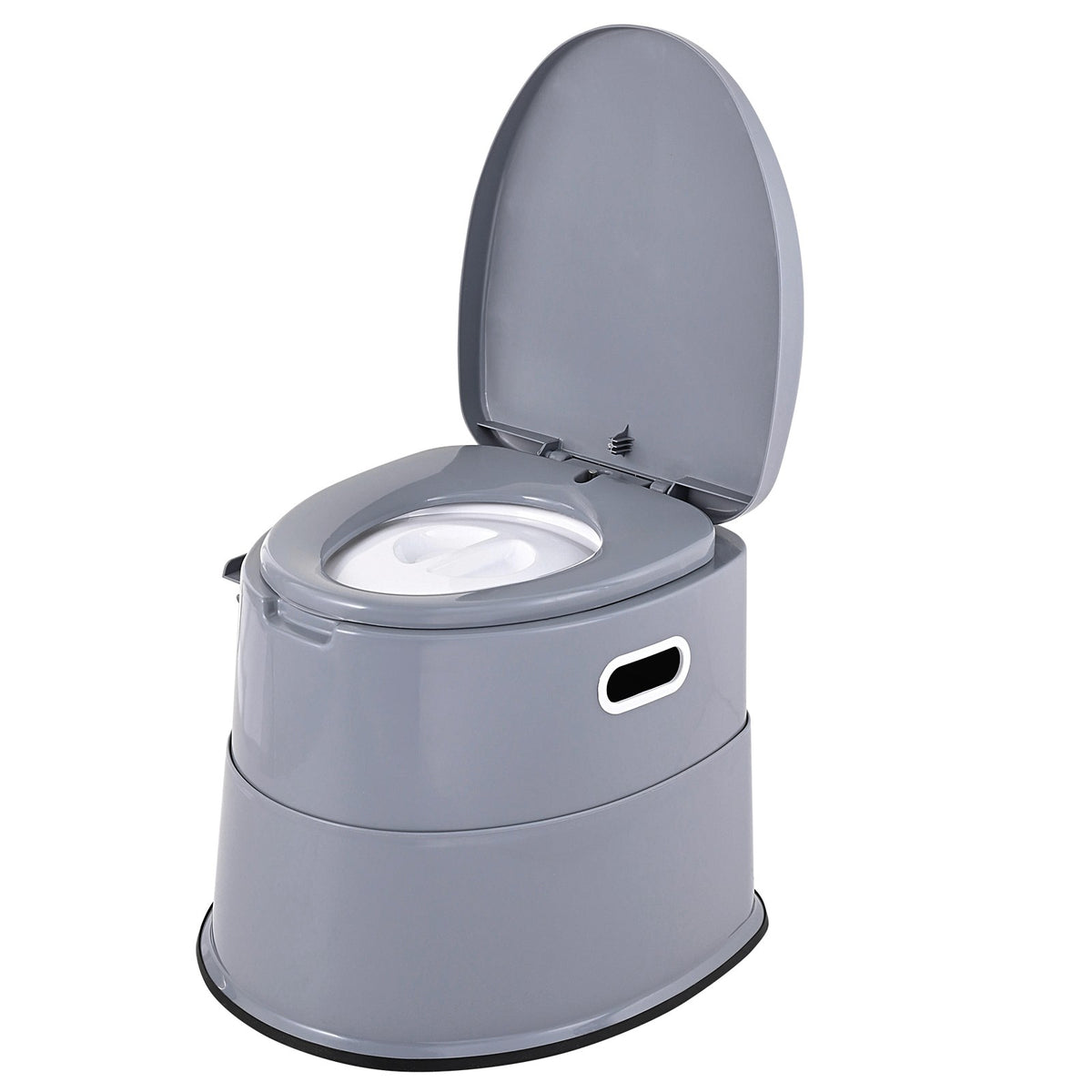 Portable Camping Toilet with Detachable Inner Bucket, Phone Shelf & Paper Holder