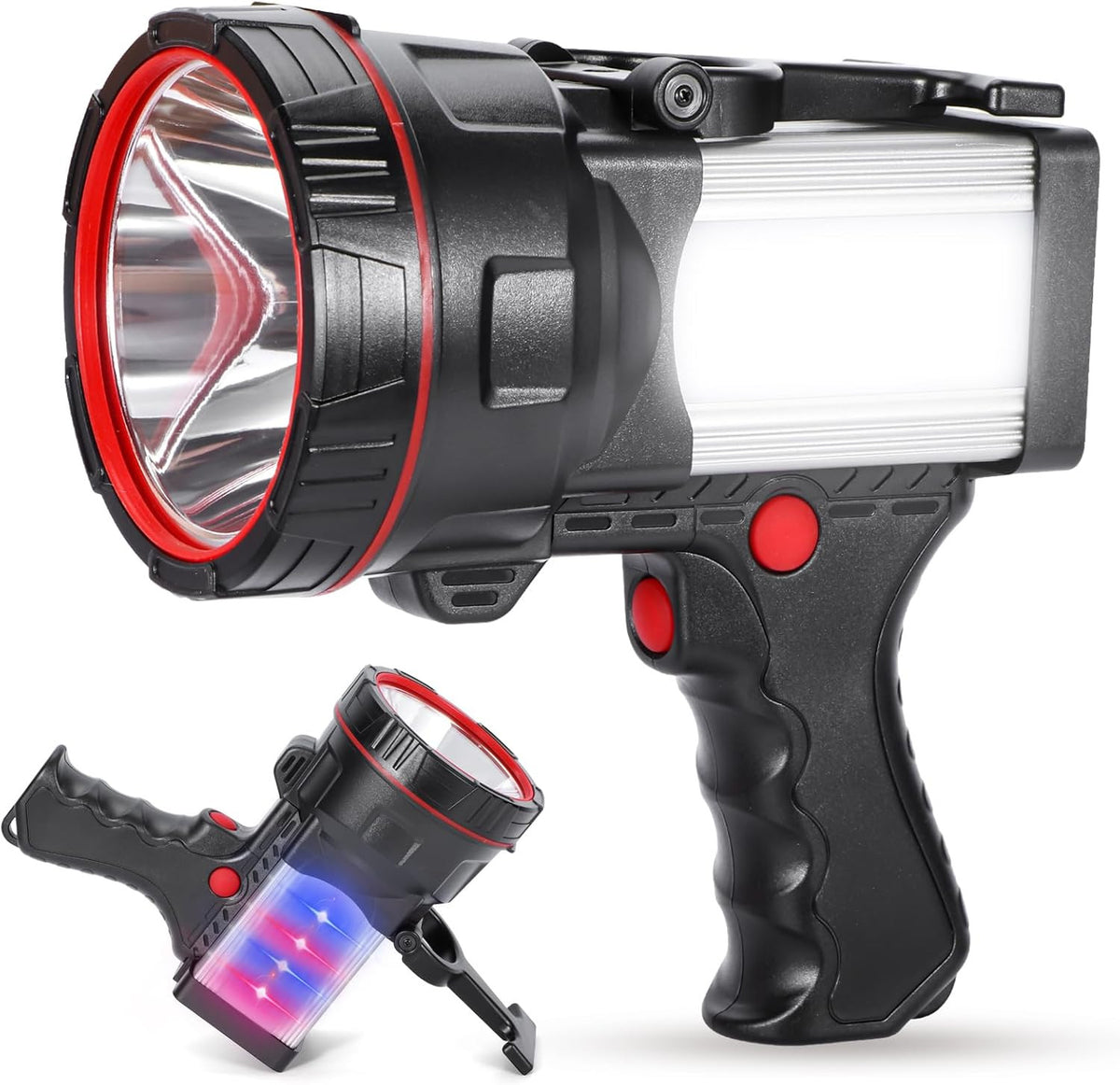 Rechargeable Handheld LED Spotlight Flashlight with Power Bank Function