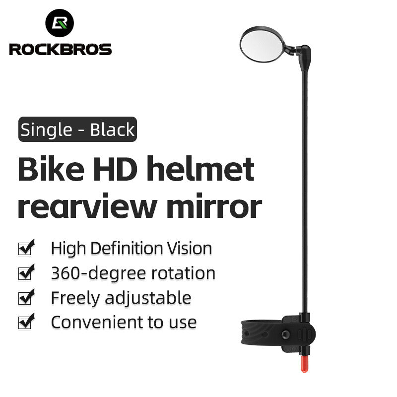 Bike Helmet Mirror 3.8cm HD Clear Imaging Flexible Detachable Frame