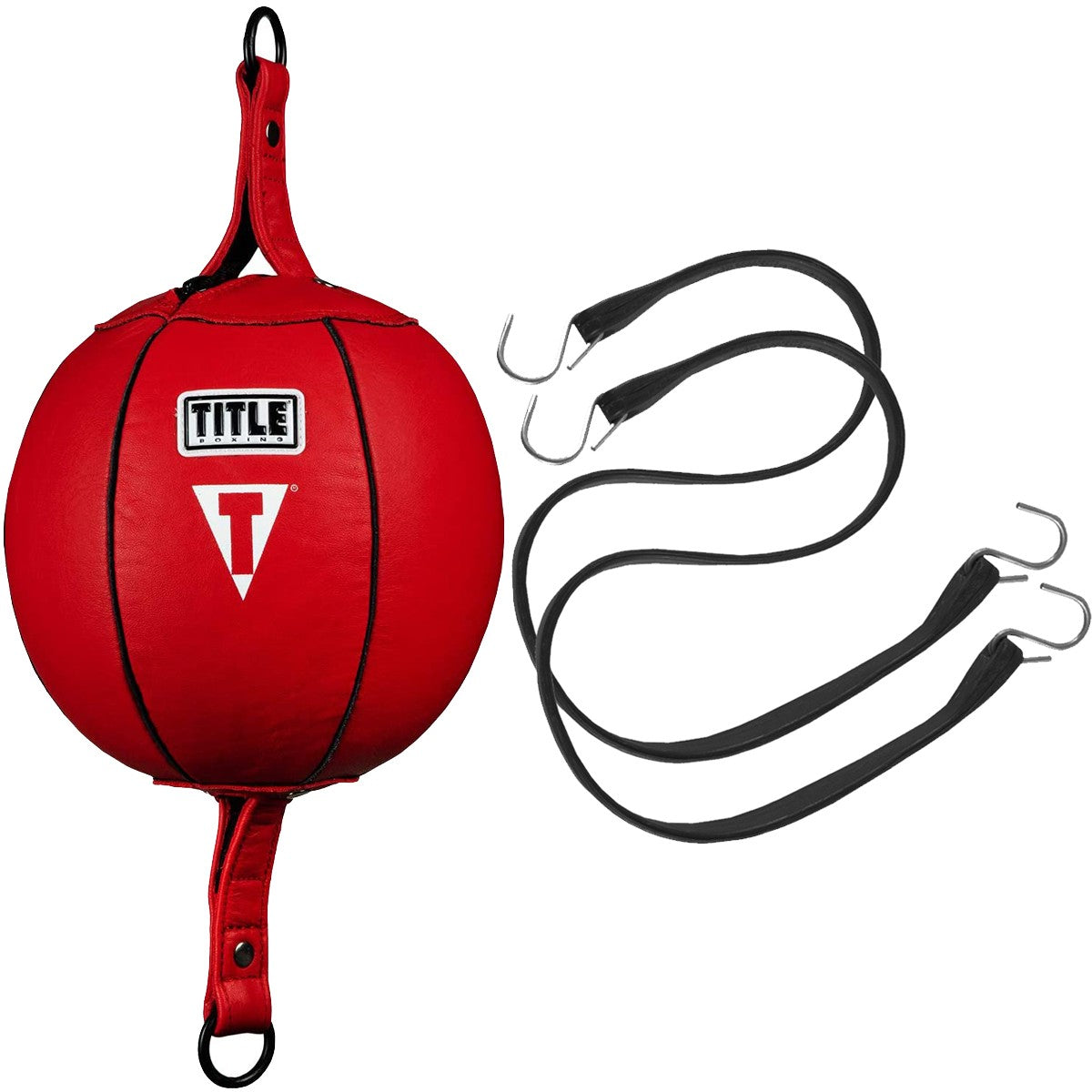 7-Inch Double End Boxing Bag - Red All-Leather Training Equipment