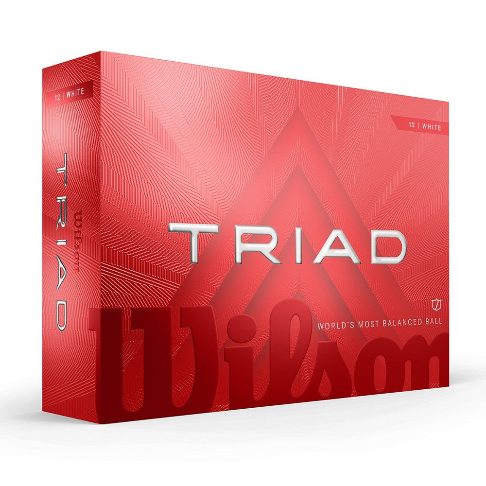 Wilson Triad 2025 Golf Balls - High-Performance 3-Piece Urethane Cover, Choose Color & Quantity