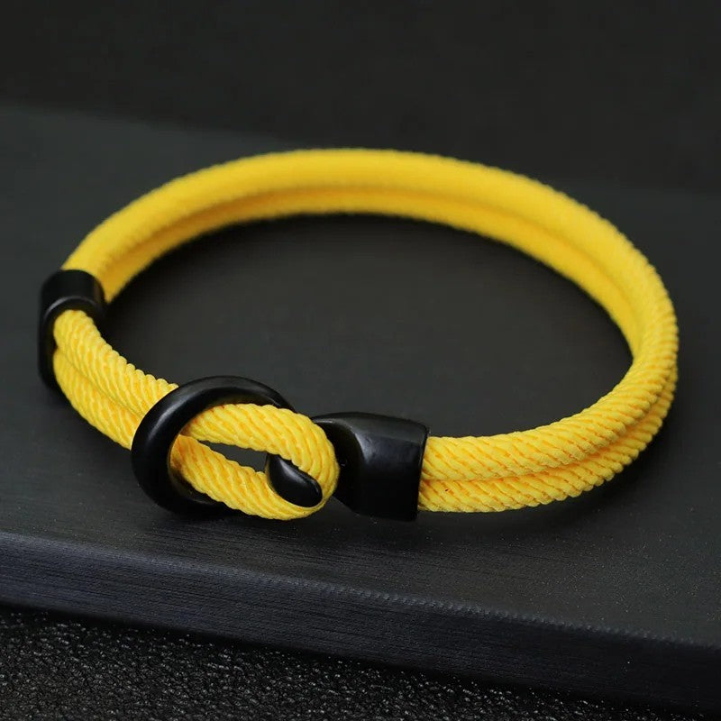 Men's Paracord Rope Bracelet Double Layer Outdoor Camping Survival Gift