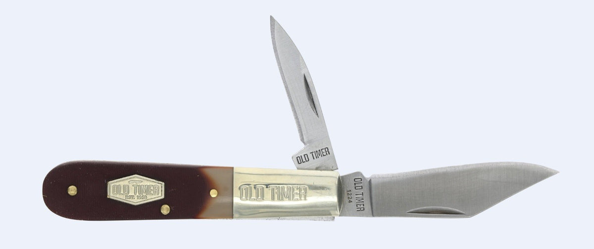 Old Timer Barlow Pocket Knife with Stainless Steel Blades and Classic Handles