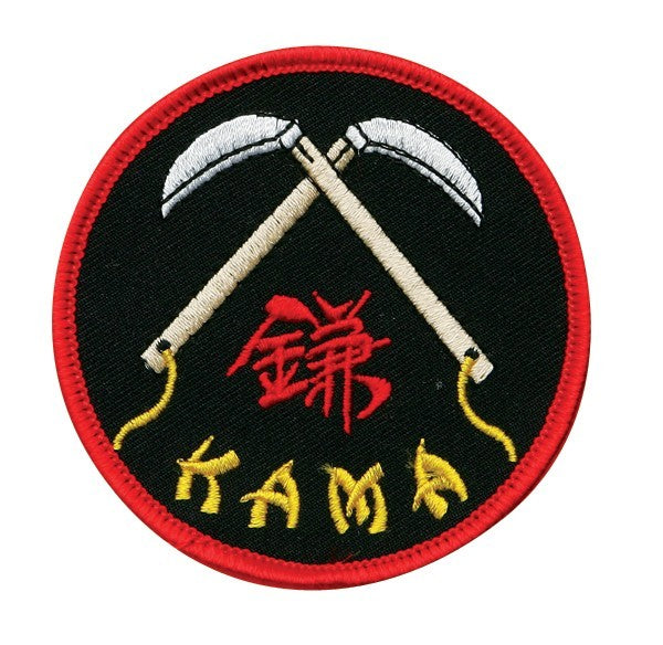 Martial Arts Patch 3" Diameter – Sew-On/Heat Backing Kama Patch