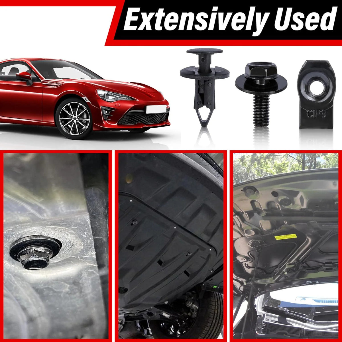 45PCS Vehicle Body Fastener Set for Engine Splash Shields & Bumpers